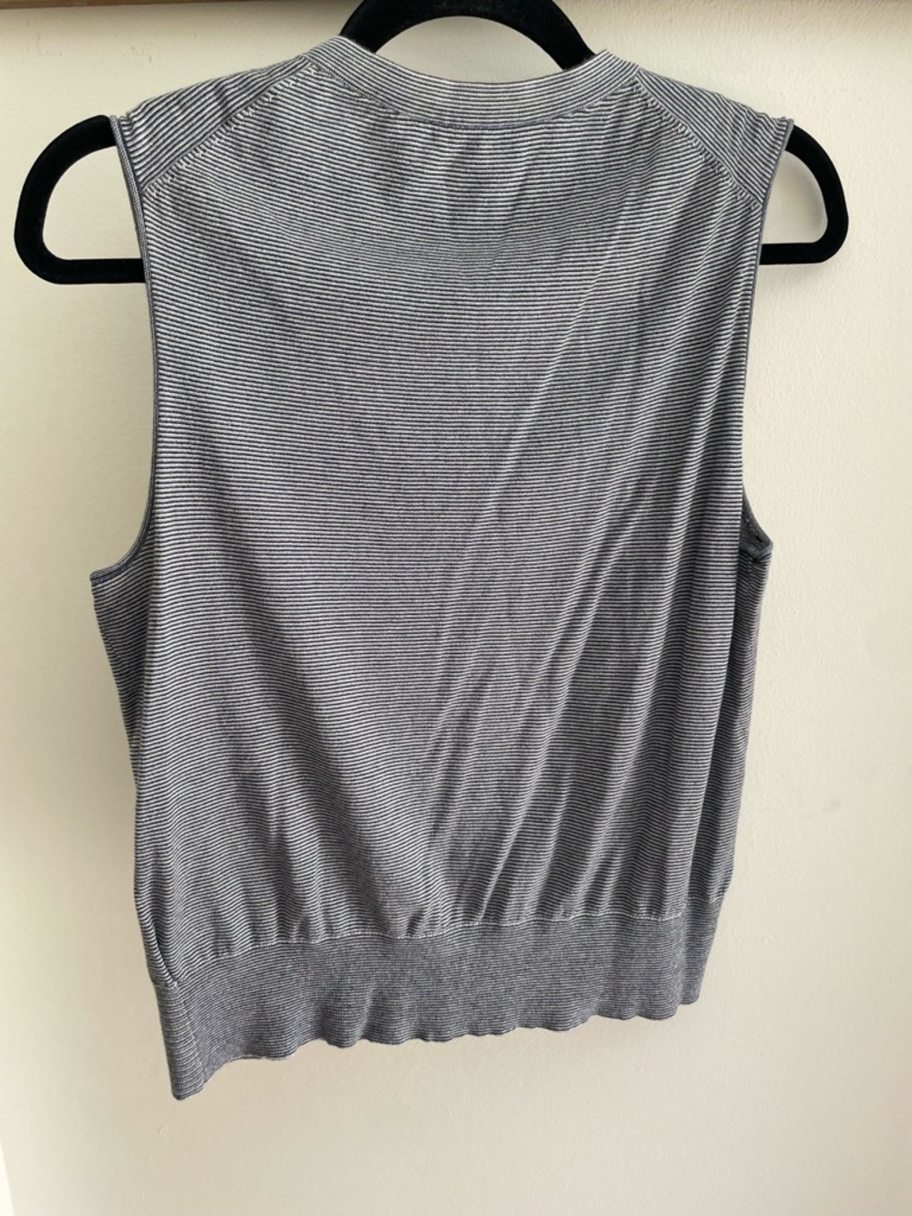 Theory Sleeveless Striped Button-Front Top - Picture 6 of 6
